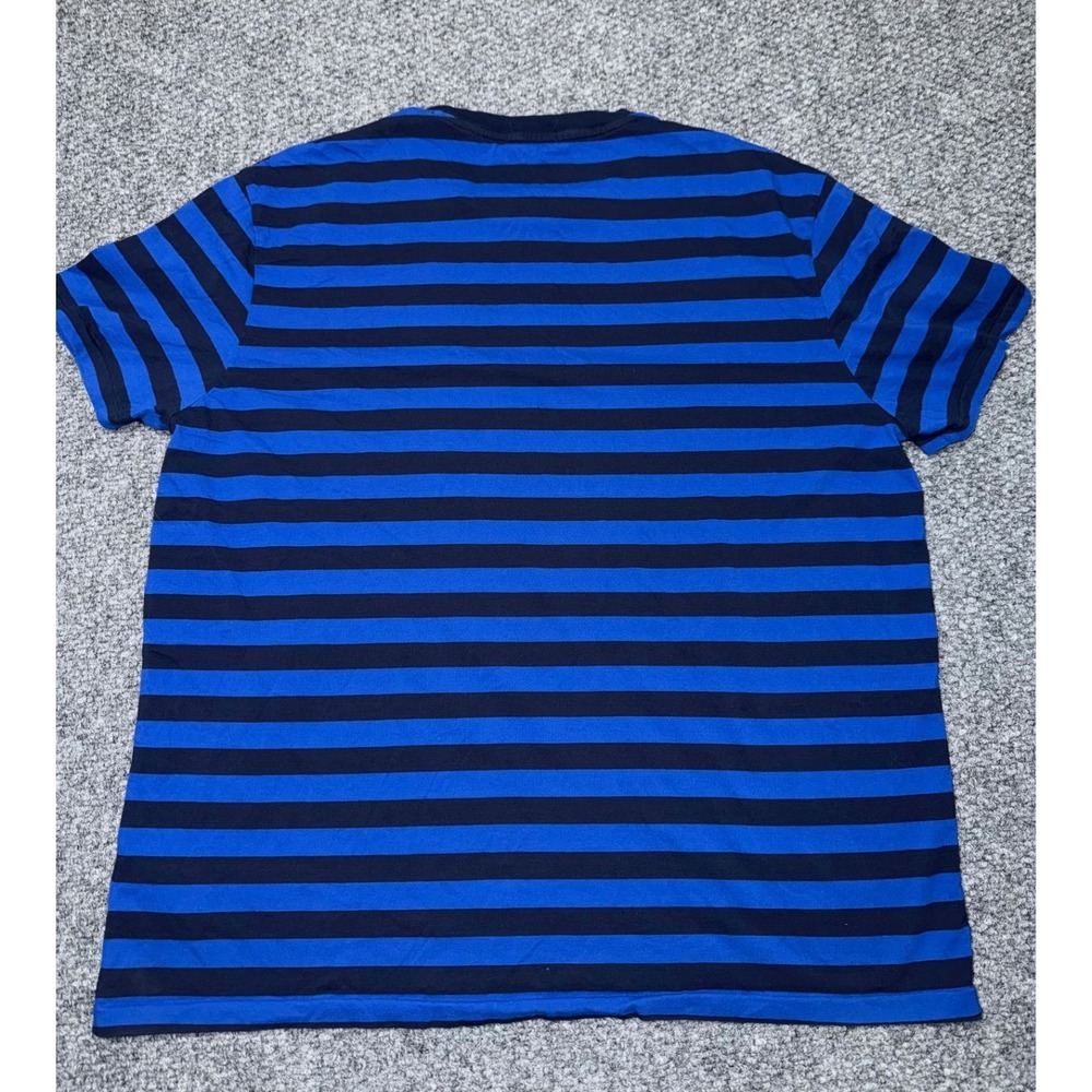 Polo Ralph Lauren Striped Cotton Tee Blue and Navy Classic Fit XXL - Picture 4 of 8